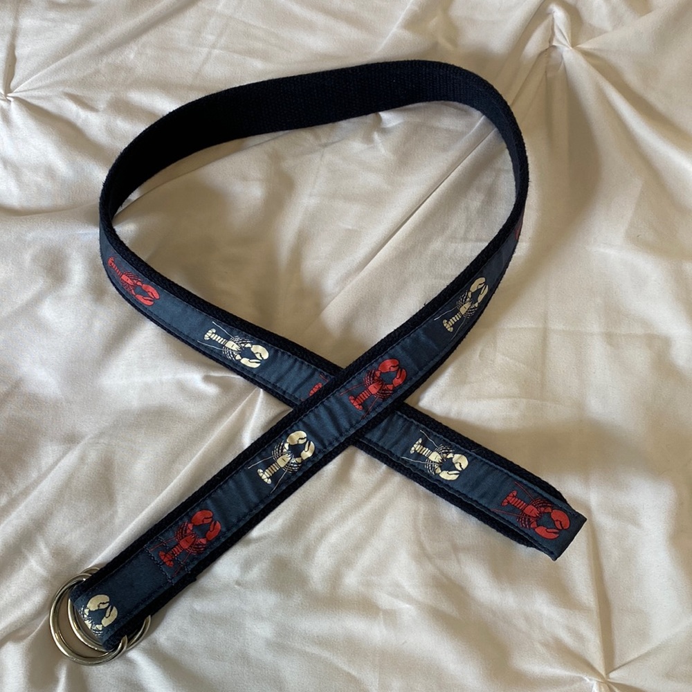 Vineyard Vines Lobster Canvas D-ring Belt